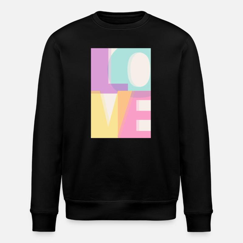 LOVE  Pastell  - Stanley/Stella Unisex Bio-Sweatshirt ROLLER - Schwarz