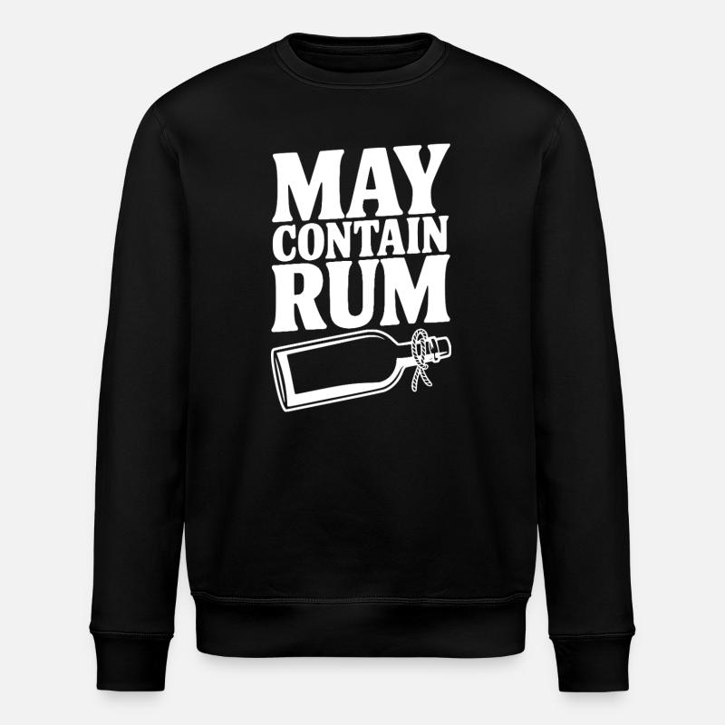 Kann Rum enthalten - Stanley/Stella Unisex Bio-Sweatshirt ROLLER - Schwarz
