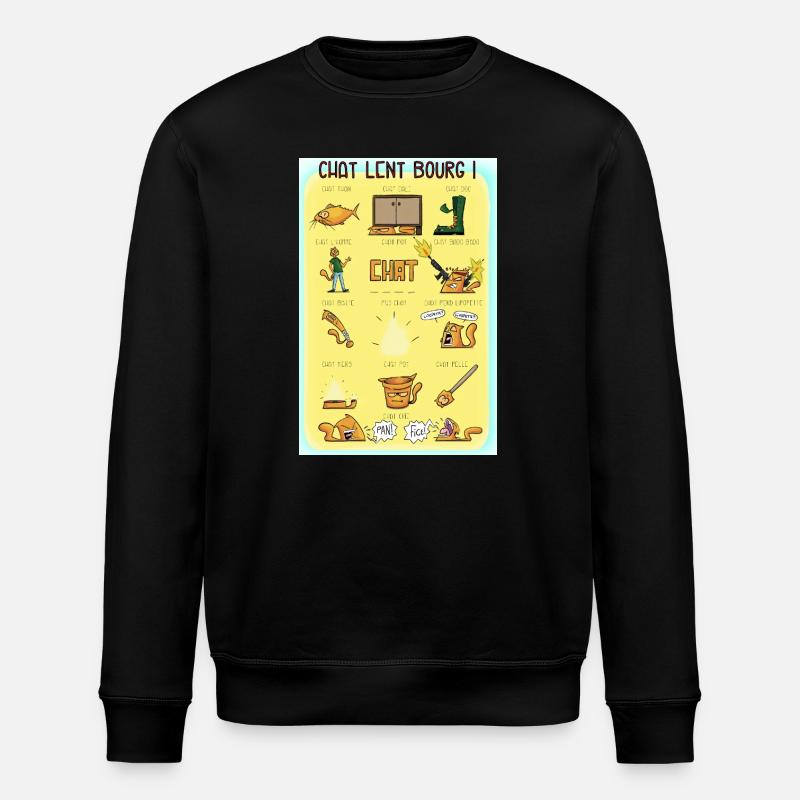 Chat lent bourg - Sweat bio ROLLER Stanley/Stella Unisexe - noir