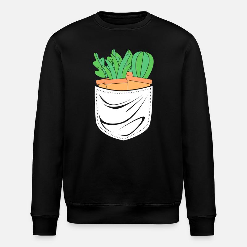 Cacti Plant Cactus - Stanley/Stella ROLLER Unisex Organic Sweatshirt - black