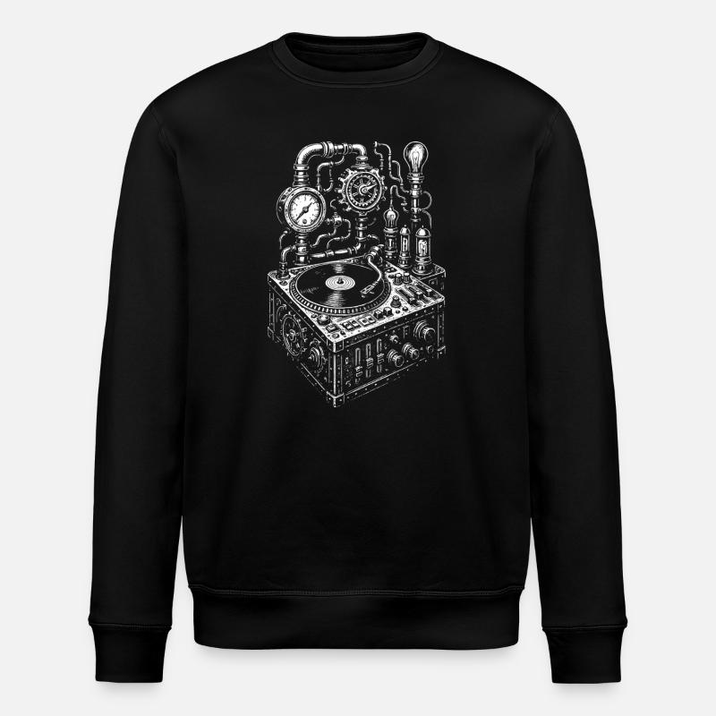Steampunk-Musikkonsolendesign - Stanley/Stella Unisex Bio-Sweatshirt ROLLER - Schwarz