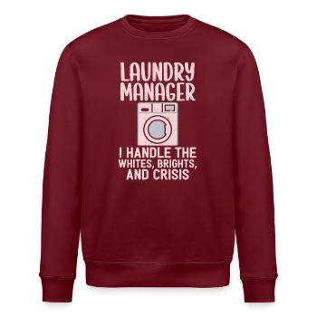 Waschmaschinen-Manager: Wäschekrise - Stanley/Stella Unisex Bio-Sweatshirt ROLLER - Burgunderrot - Vorne - Nik (191cm)