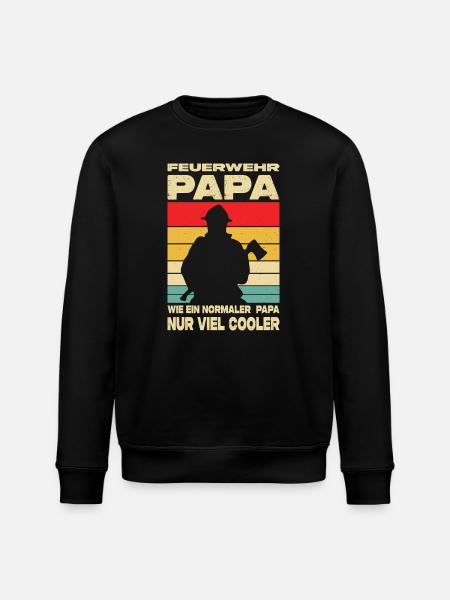 Firefighter Gifts Fire Brigade Rescue Service - Stanley/Stella ROLLER Unisex Organic Sweatshirt - black