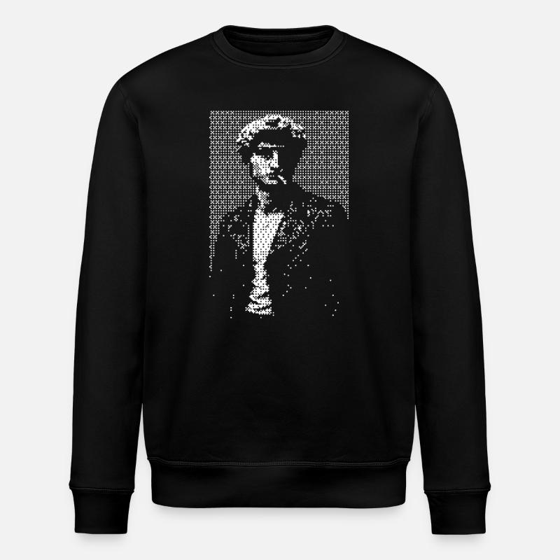 David Michelangelo Halbton-Silhouettenporträt - Stanley/Stella Unisex Bio-Sweatshirt ROLLER - Schwarz