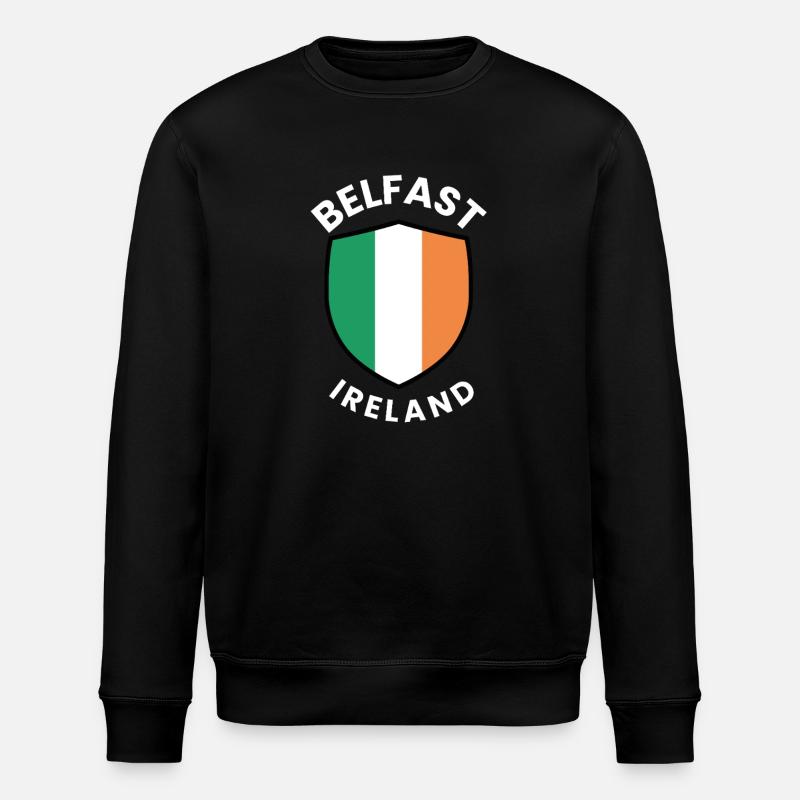 Bouclier de Belfast d’Irlande - Sweat bio ROLLER Stanley/Stella Unisexe - noir