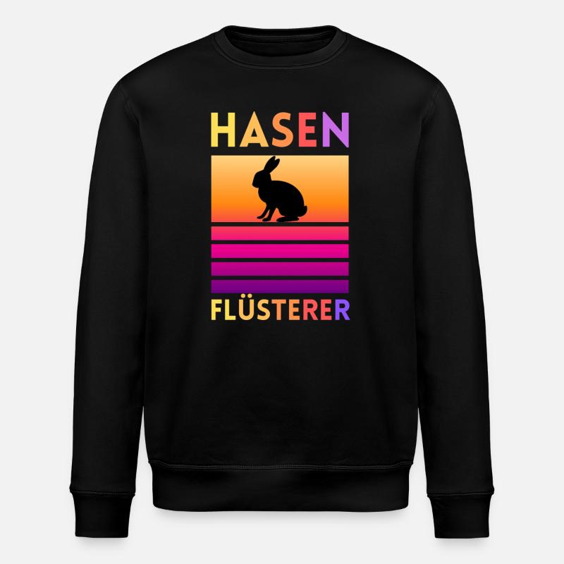 Hase Flüsterer - Stanley/Stella Unisex Bio-Sweatshirt ROLLER - Schwarz
