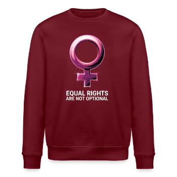  Equal Rights Are Not Optional Feminismus - Stanley/Stella Unisex Bio-Sweatshirt ROLLER - Burgunderrot - Vorne - Nik (191cm)
