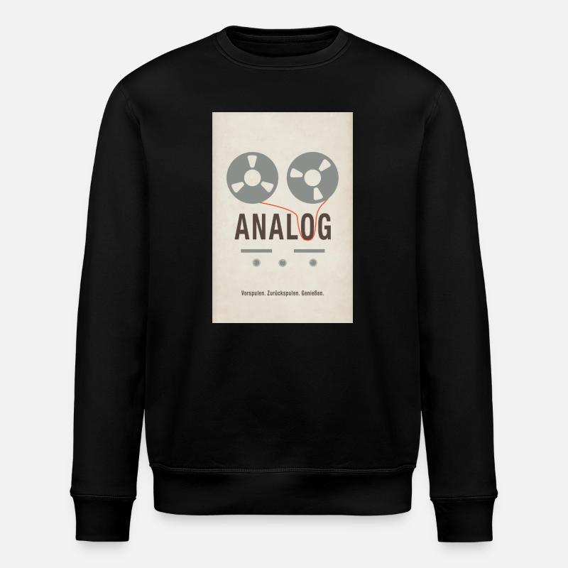 ANALOG – Fast forward. Rewind. Enjoy. - Stanley/Stella ROLLER Unisex Organic Sweatshirt - black