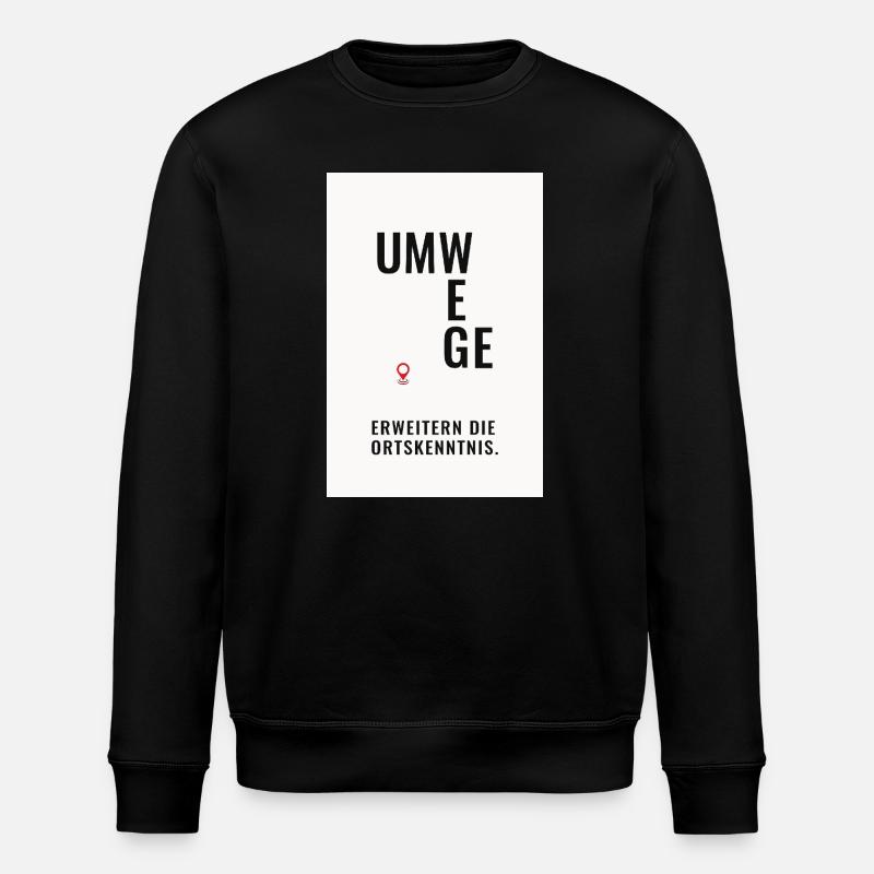 Detours expand local knowledge - Stanley/Stella ROLLER Unisex Organic Sweatshirt - black