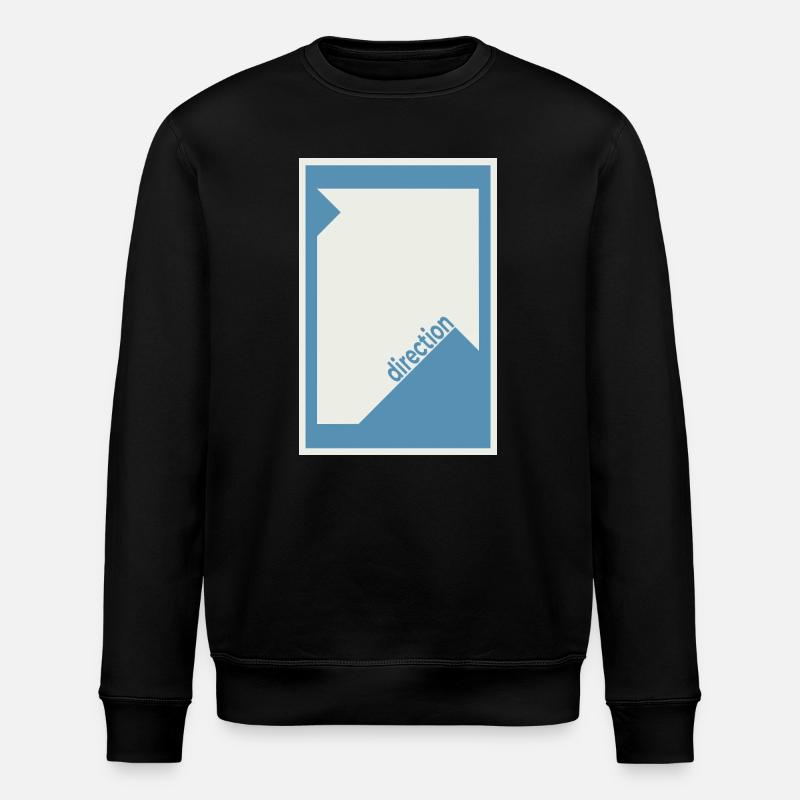 Direction Poster Blue – Modern Minimal - Stanley/Stella ROLLER Unisex Organic Sweatshirt - black