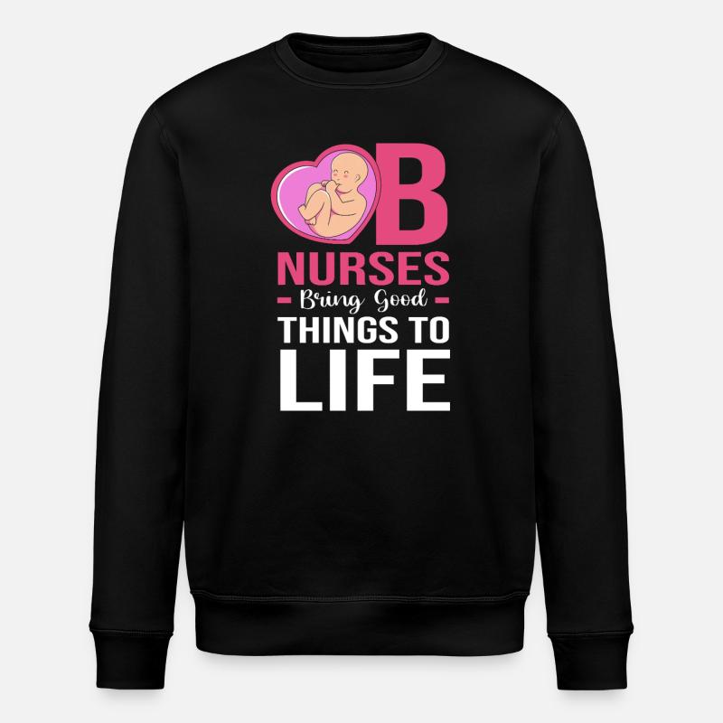 Krankenschwester Schwangerschaft Krankenhaus - Stanley/Stella Unisex Bio-Sweatshirt ROLLER - Schwarz