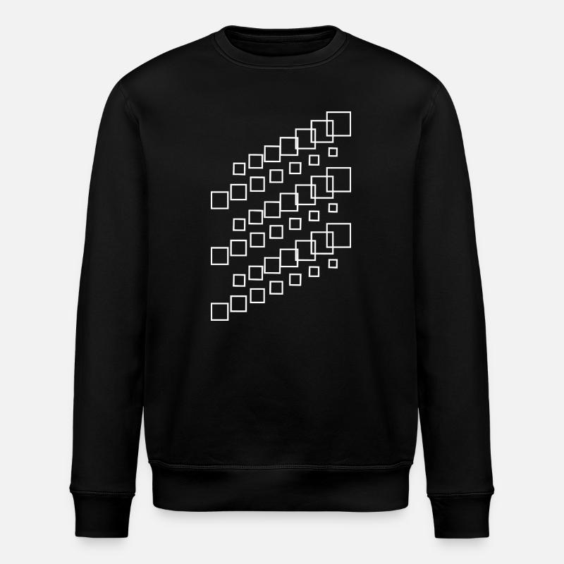 Geometric Square Cascade - Stanley/Stella ROLLER Unisex Organic Sweatshirt - black