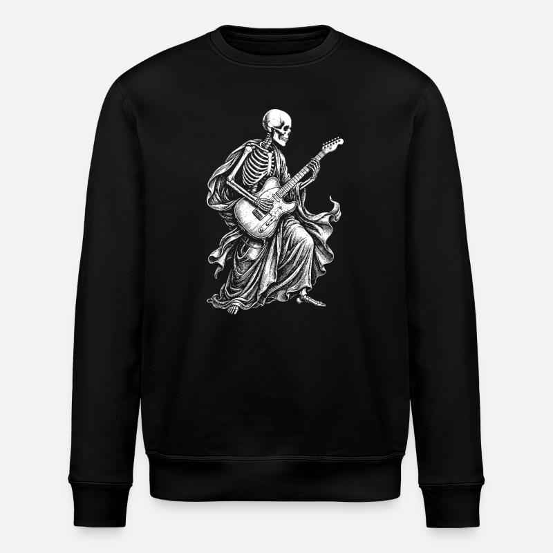 Skelettgitarrist in fließendem Gewand - Stanley/Stella Unisex Bio-Sweatshirt ROLLER - Schwarz