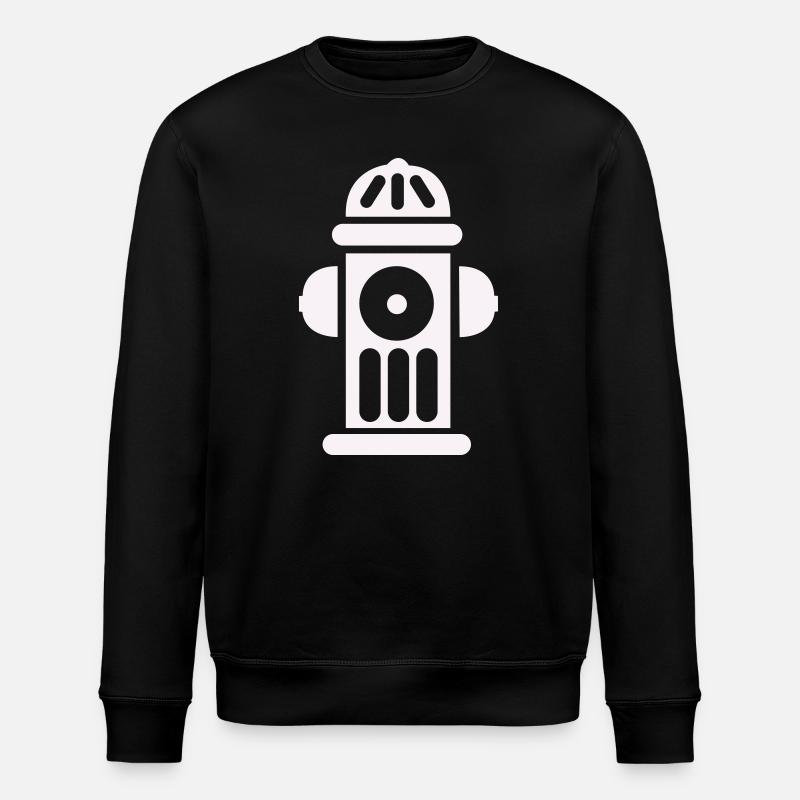 Feuerhydrant Silhouette Linienminimal - Stanley/Stella Unisex Bio-Sweatshirt ROLLER - Schwarz
