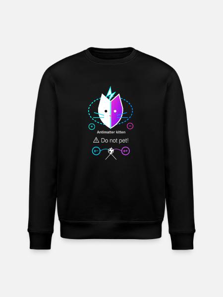 Antimatter Kitten - Stanley/Stella ROLLER Unisex Organic Sweatshirt - black