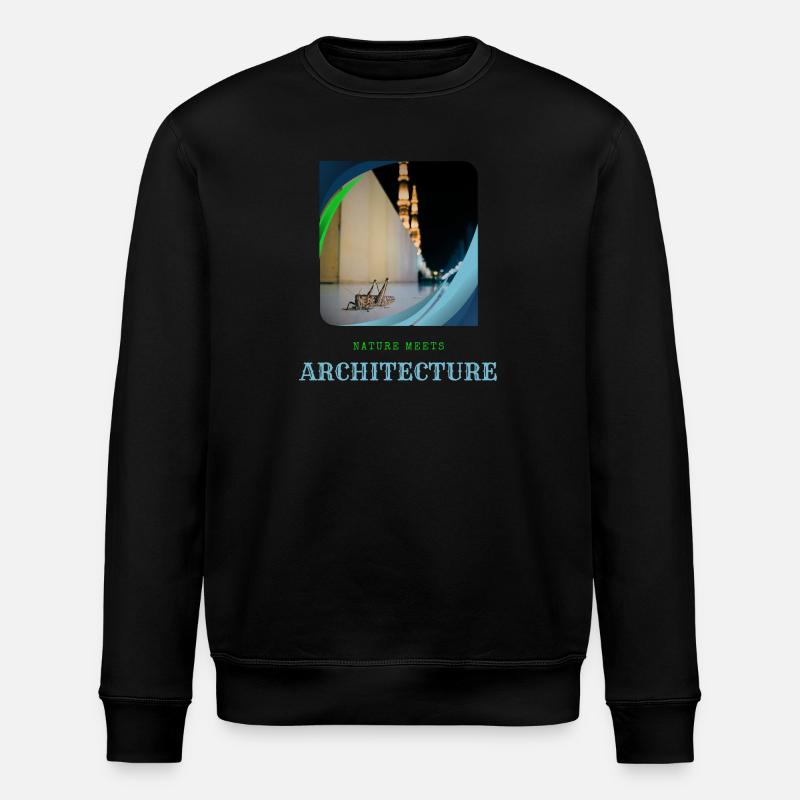 Nature Meets Architecture - Stanley/Stella ROLLER Unisex Organic Sweatshirt - black