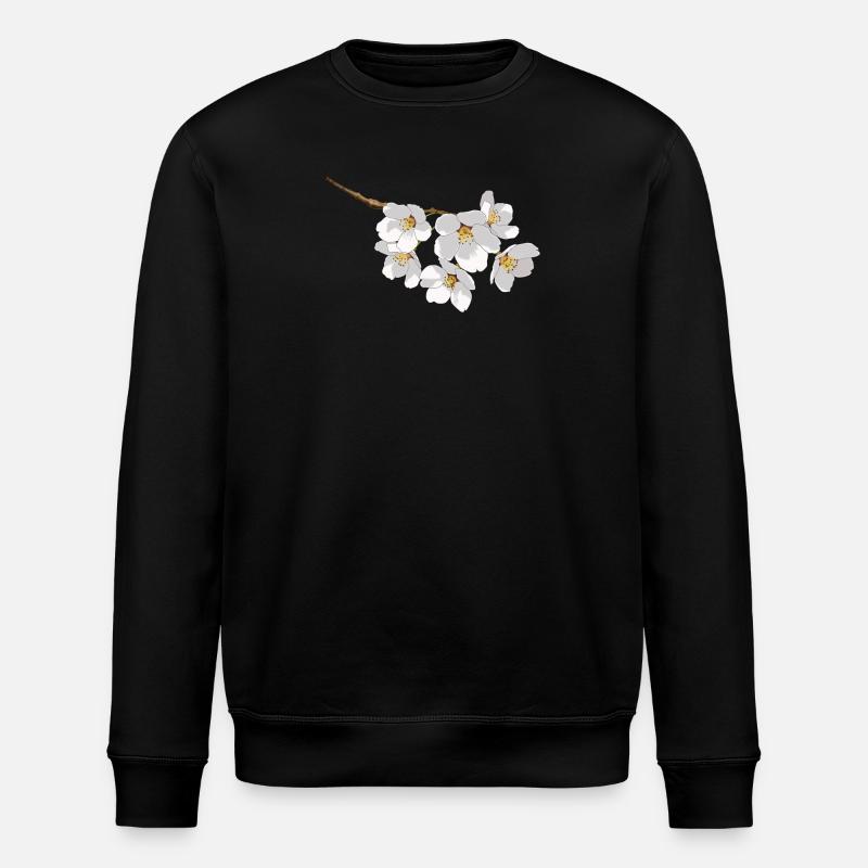 fleurs de cerisier blanc japonais - Sweat bio ROLLER Stanley/Stella Unisexe - noir