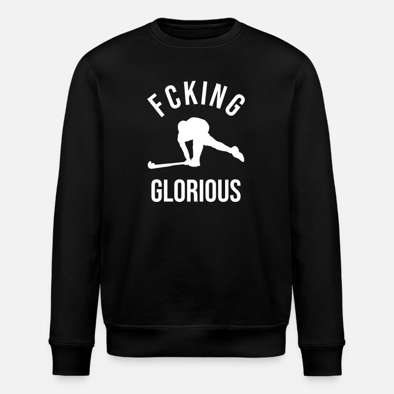 Feldhockey Spieler Geschenk - Stanley/Stella Unisex Bio-Sweatshirt ROLLER - Schwarz