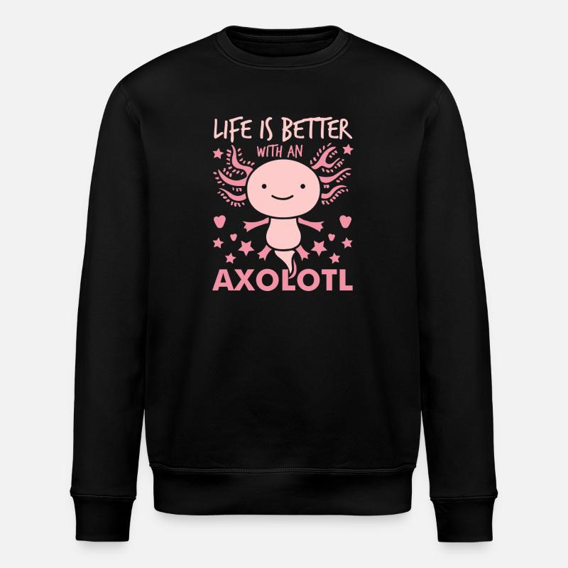 Axolotl - Sweat bio ROLLER Stanley/Stella Unisexe - noir