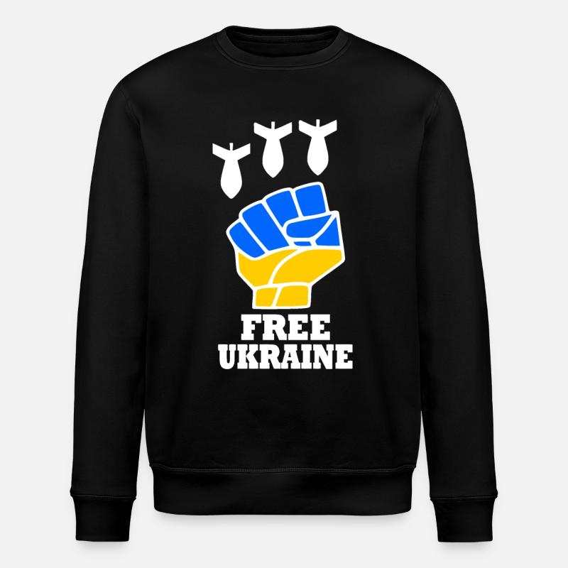 Ukraine - Stanley/Stella ROLLER Unisex Organic Sweatshirt - black