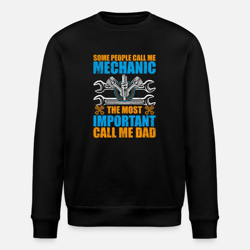 Manche Leute nennen mich Mechaniker - Stanley/Stella Unisex Bio-Sweatshirt ROLLER - Schwarz
