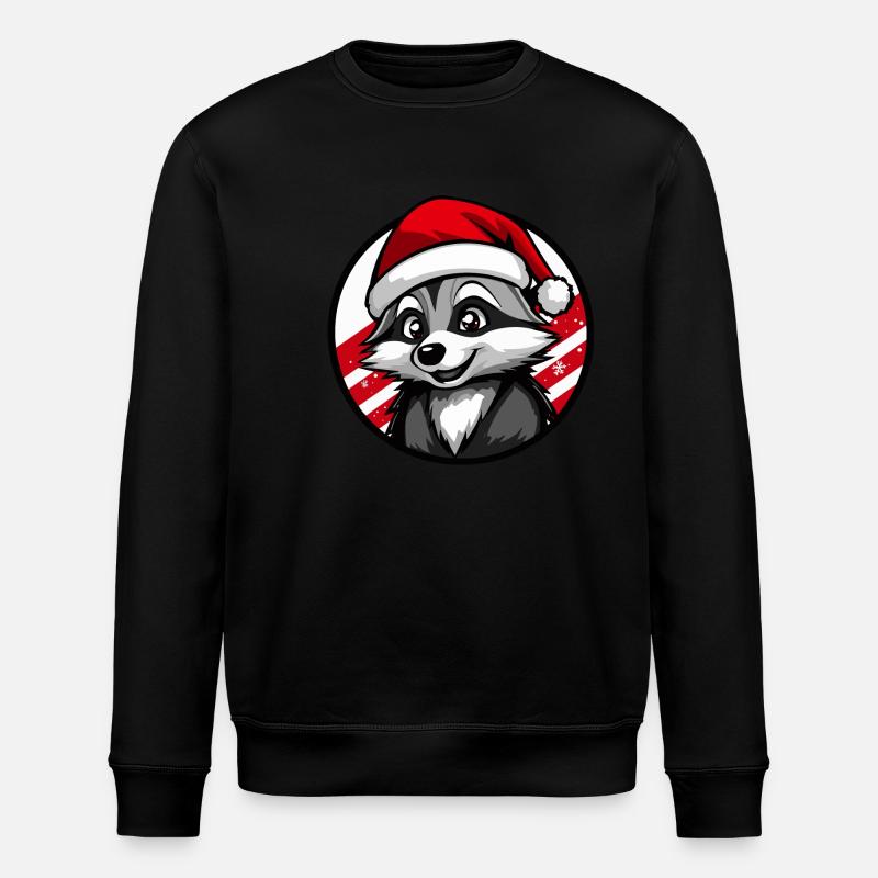 Raton laveur Noël animal - Sweat bio ROLLER Stanley/Stella Unisexe - noir