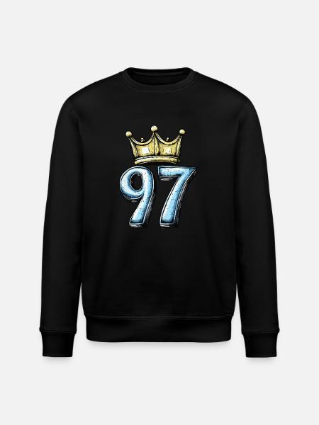 97 Number Krone - Stanley/Stella ROLLER Unisex Organic Sweatshirt - black