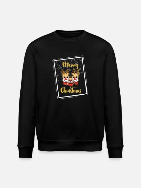 Frohe Weihnachten - Stanley/Stella Unisex Bio-Sweatshirt ROLLER - Schwarz
