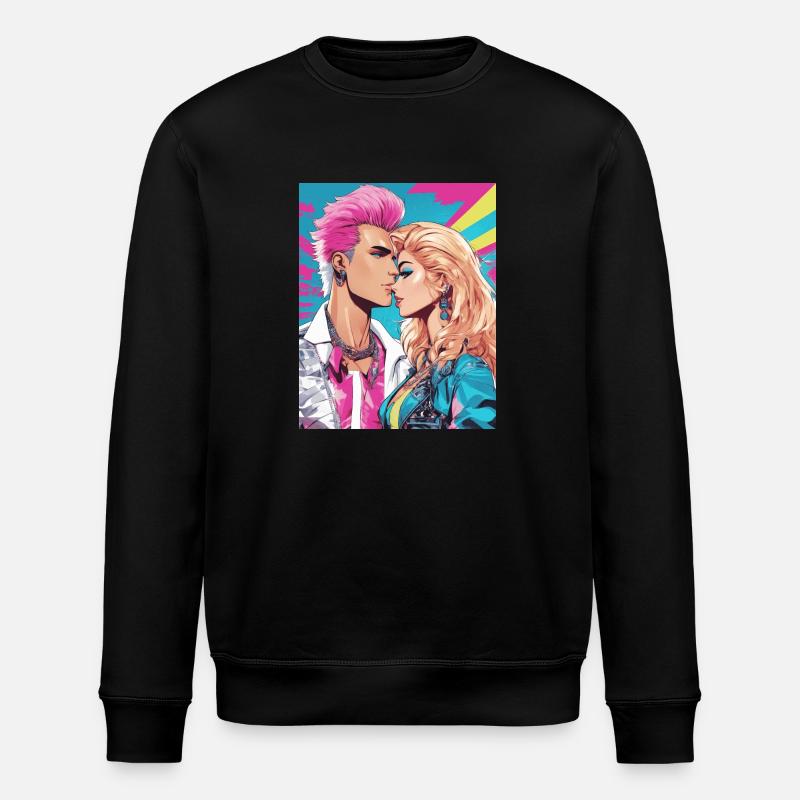 Style des années 80 - Sweat bio ROLLER Stanley/Stella Unisexe - noir