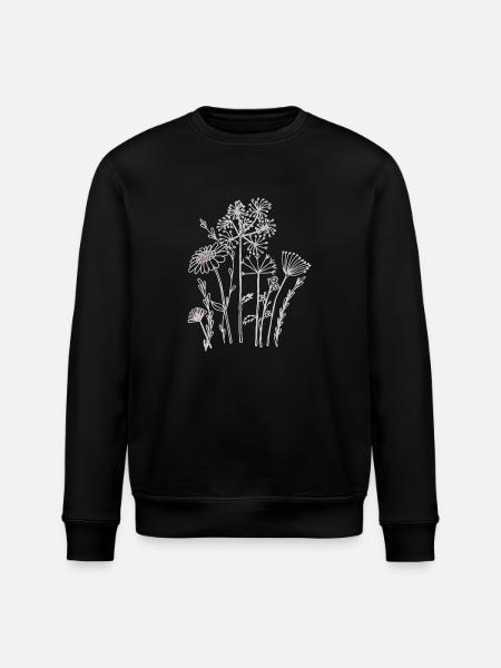 Fleurs séchées - Sweat bio ROLLER Stanley/Stella Unisexe - noir