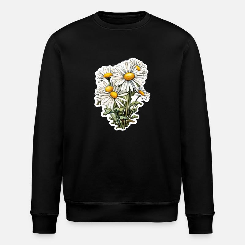 Camomille 6 Fleurs - Sweat bio ROLLER Stanley/Stella Unisexe - noir