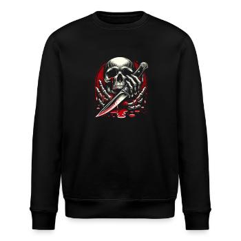 La Faucheuse - Sweat bio ROLLER Stanley/Stella Unisexe - noir - Devant - Nik (191cm)