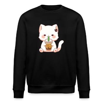 Süße Katze #2 - Stanley/Stella Unisex Bio-Sweatshirt ROLLER - Schwarz - Vorne - Nik (191cm)