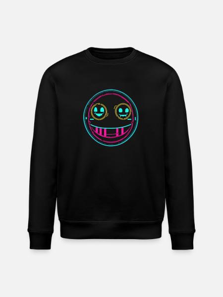 Neon smile - Stanley/Stella Unisex Bio-Sweatshirt ROLLER - Schwarz