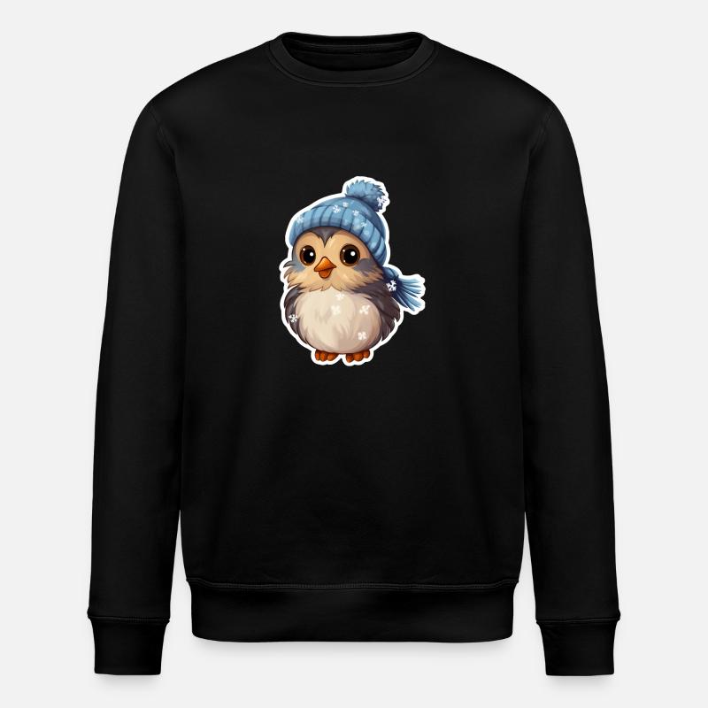 Winter Bird - Stanley/Stella ROLLER Unisex Organic Sweatshirt - black