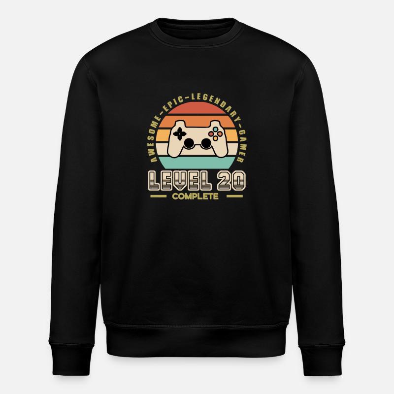 Level 20 ans - Sweat bio ROLLER Stanley/Stella Unisexe - noir