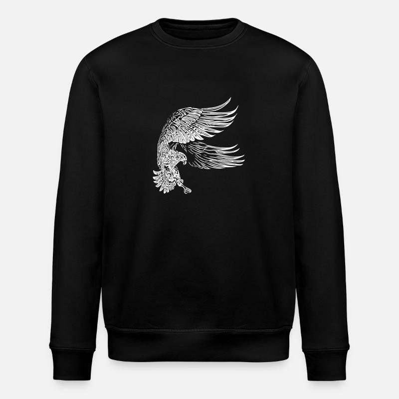 Adler mit gewaltigen Schwingen - Stanley/Stella Unisex Bio-Sweatshirt ROLLER - Schwarz