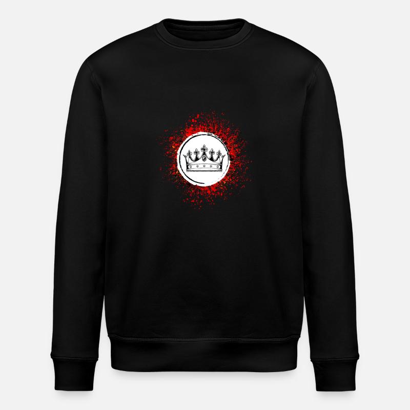 Silhouette de la couronne - Sweat bio ROLLER Stanley/Stella Unisexe - noir