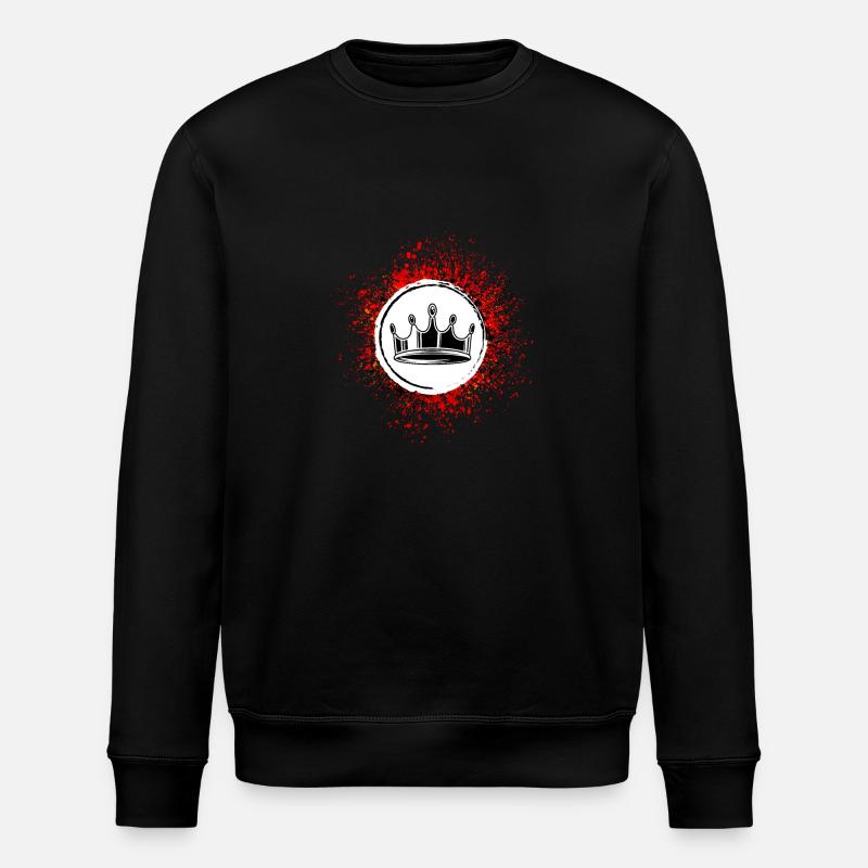 Crown Silhouette Icon - Stanley/Stella ROLLER Unisex Organic Sweatshirt - black
