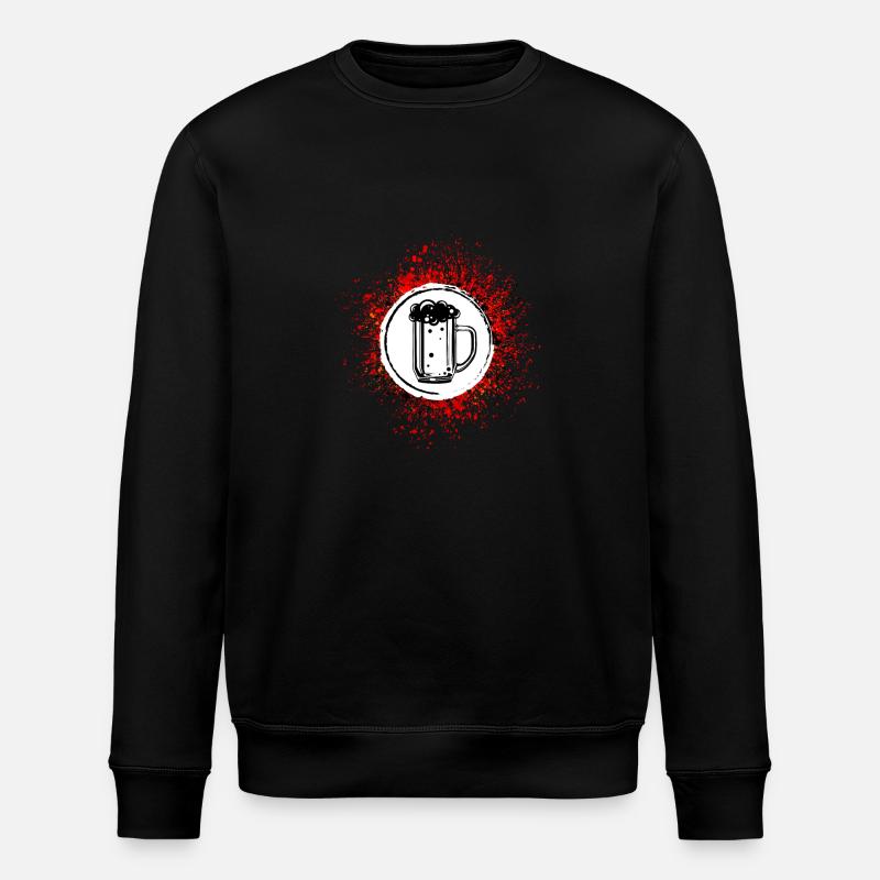 Bierkrug Bier Glas - Stanley/Stella Unisex Bio-Sweatshirt ROLLER - Schwarz