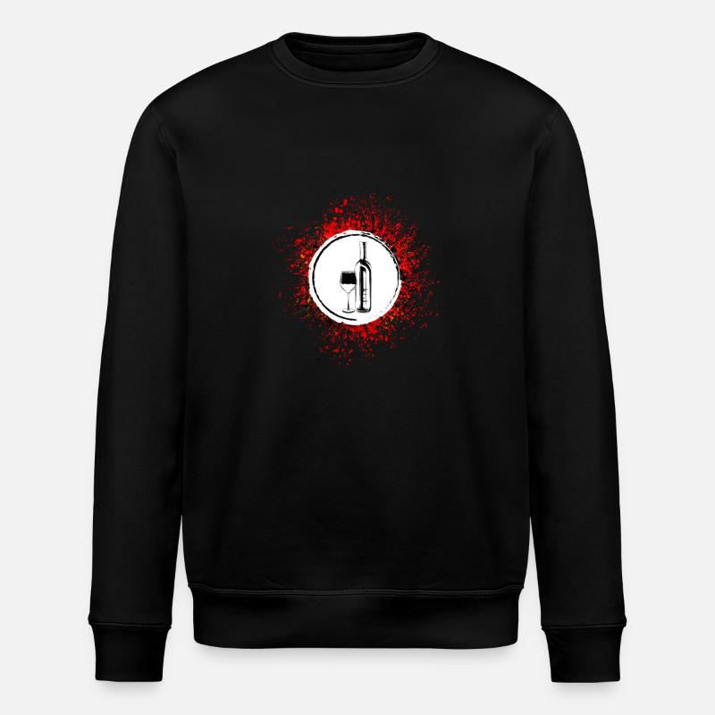 Wine Icon - Stanley/Stella ROLLER Unisex Organic Sweatshirt - black