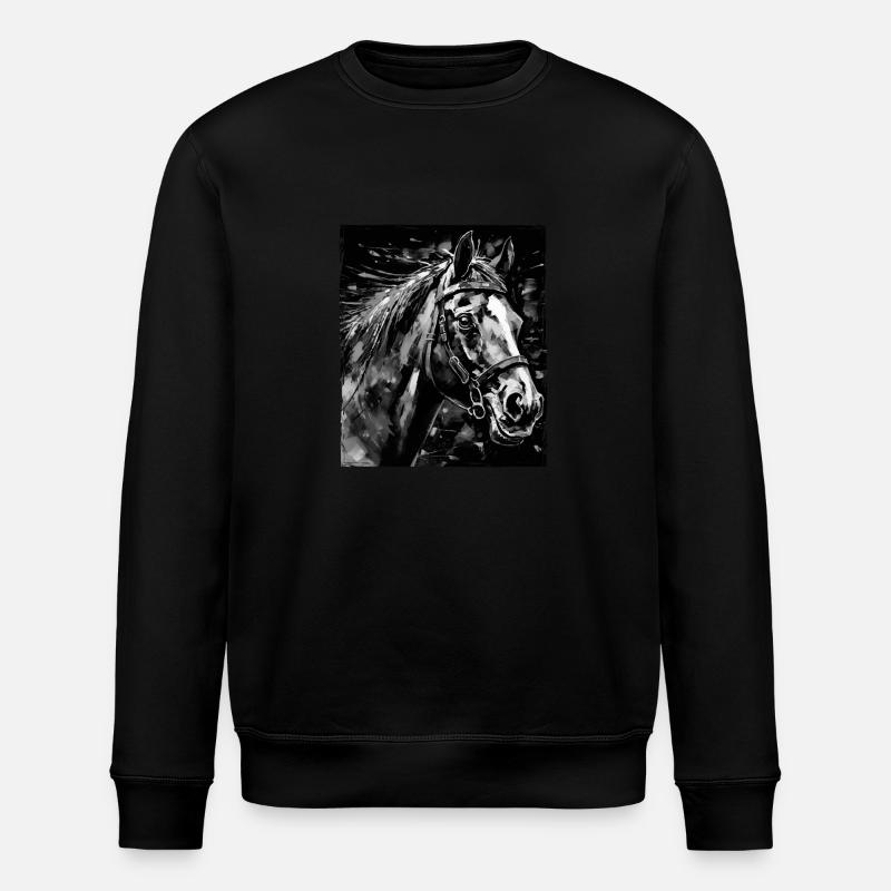Portrait de cheval - Sweat bio ROLLER Stanley/Stella Unisexe - noir