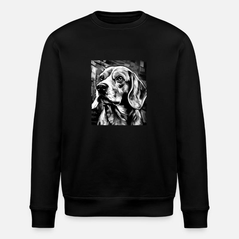 Portrait de chien beagle - Sweat bio ROLLER Stanley/Stella Unisexe - noir