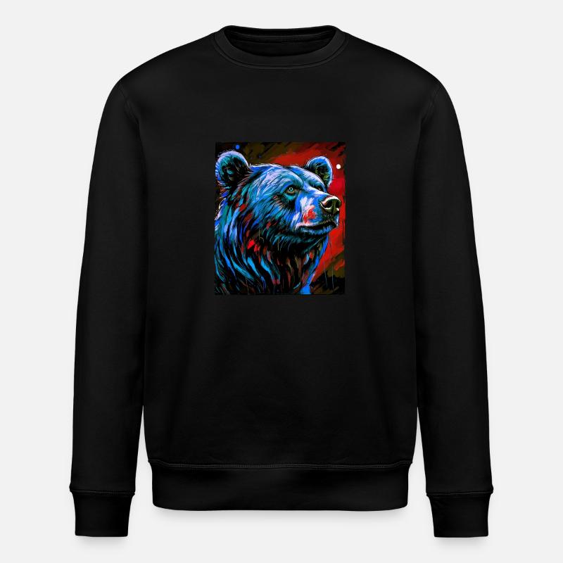 Portrait d’ours - Sweat bio ROLLER Stanley/Stella Unisexe - noir