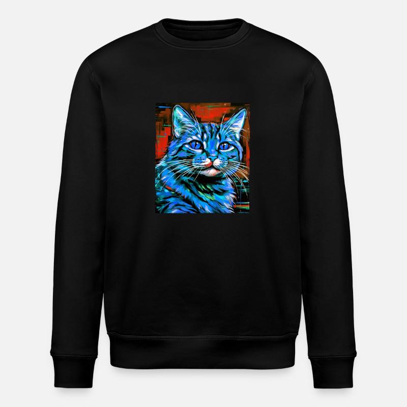 Portrait de chat - Sweat bio ROLLER Stanley/Stella Unisexe - noir