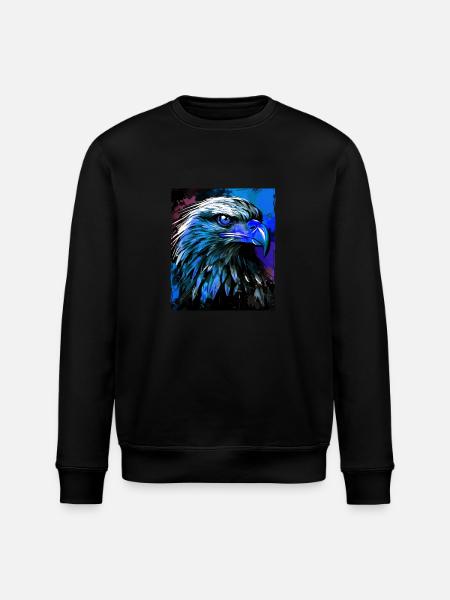 Eagle Portrait - Stanley/Stella ROLLER Unisex Organic Sweatshirt - black