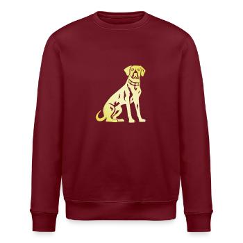 Silhouette de chien dalmatien - Sweat bio ROLLER Stanley/Stella Unisexe - bordeaux - Devant - Nik (191cm)