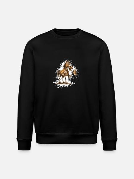 Pferd Bier Lustig - Stanley/Stella Unisex Bio-Sweatshirt ROLLER - Schwarz
