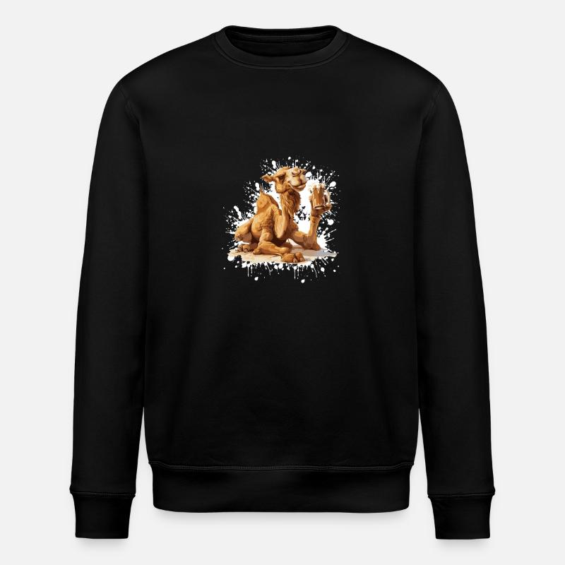 Bière de chameau drôle - Sweat bio ROLLER Stanley/Stella Unisexe - noir