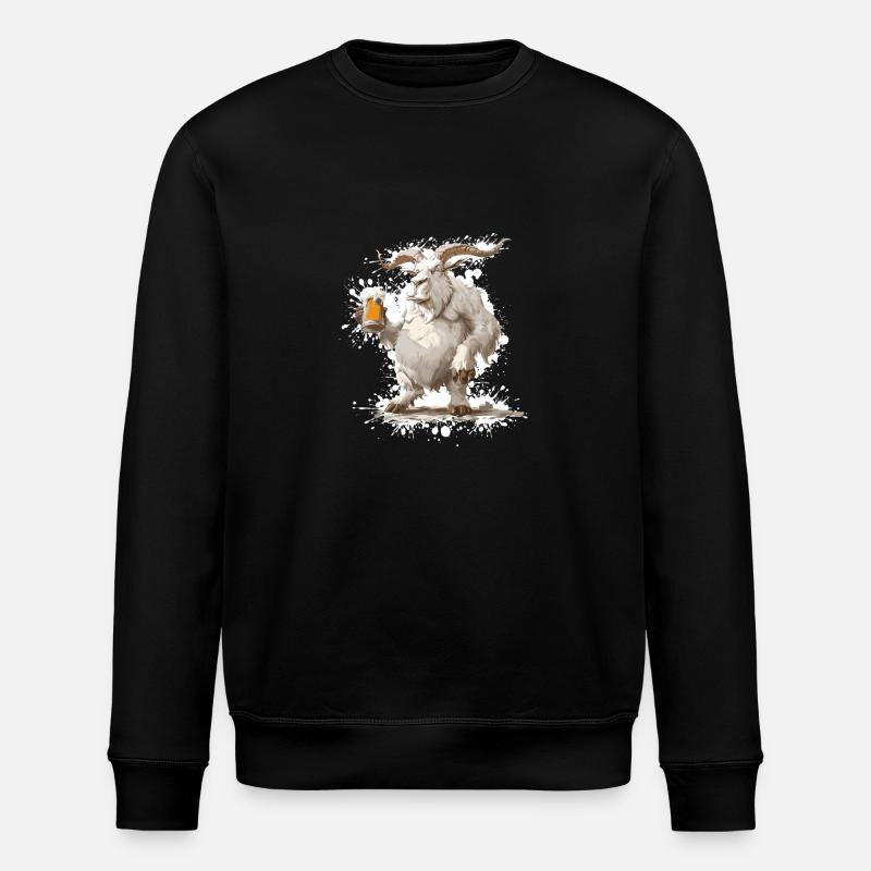 Bergziege Bier Lustig - Stanley/Stella Unisex Bio-Sweatshirt ROLLER - Schwarz